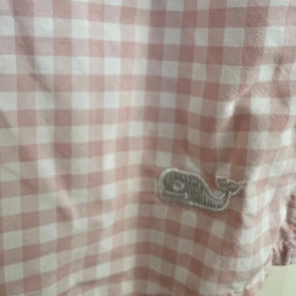 Vineyard Vines Women's Pink & White Plaid Button Up Long Sleeve Shirt Size 6 - Picture 5 of 7